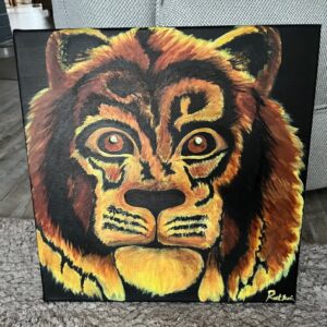 oroszlánfej festmény