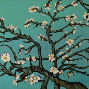 mandulavirágzás festmény