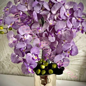 barack színű orchidea kaspóban